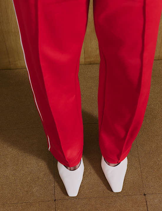 Cotton Rich Side Stripe Straight Leg Joggers