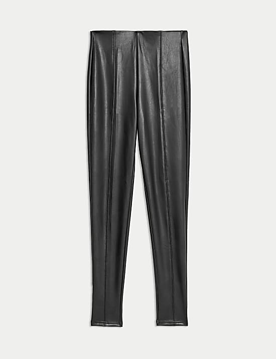 Leggings in Lederoptik