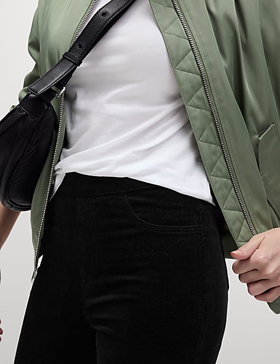 Jeggings taille haute en velours c&ocirc;tel&eacute;