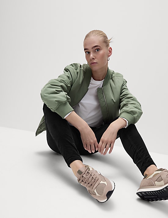 Jeggings taille haute en velours c&ocirc;tel&eacute;