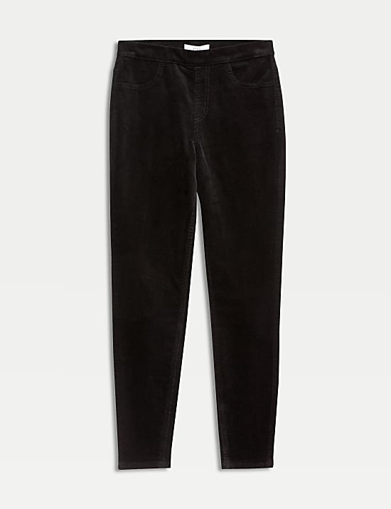 Jeggings taille haute en velours c&ocirc;tel&eacute;