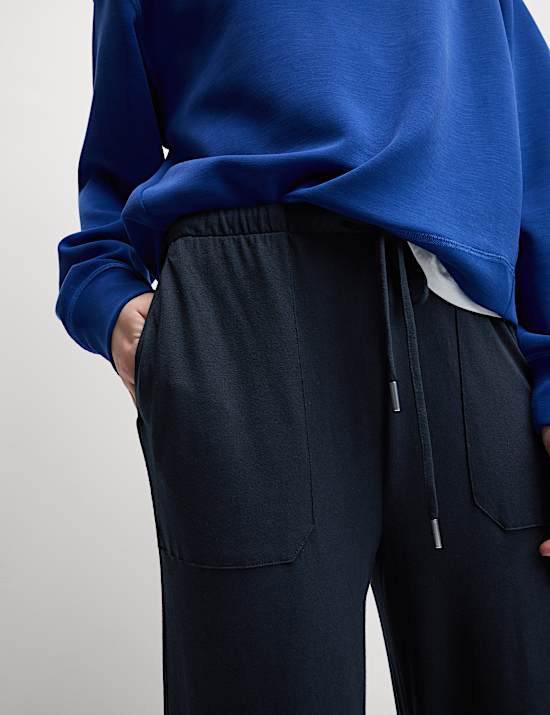 Jersey Wide Leg Trousers