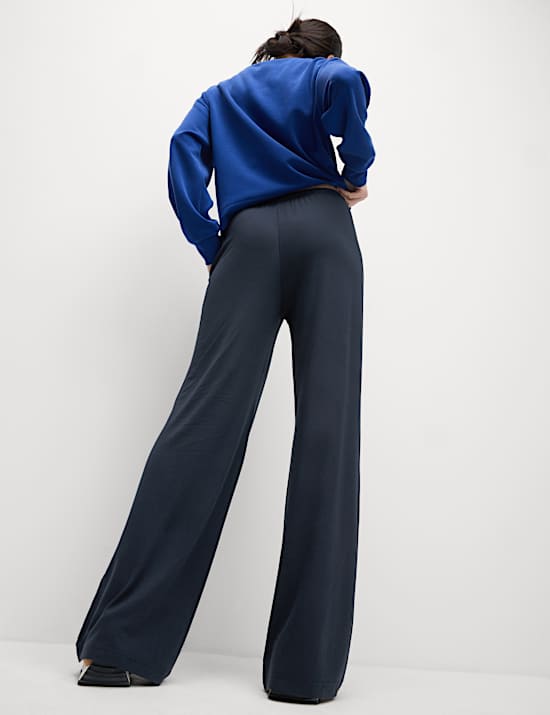 Jersey Wide Leg Trousers