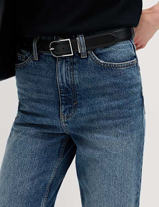 High Waisted Straight Leg Jeans