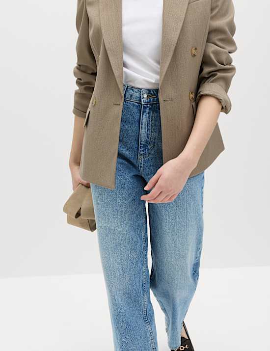 High Waisted Straight Leg Jeans