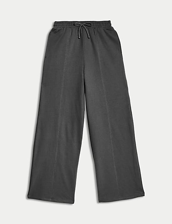 Pure Cotton Wide Leg Joggers
