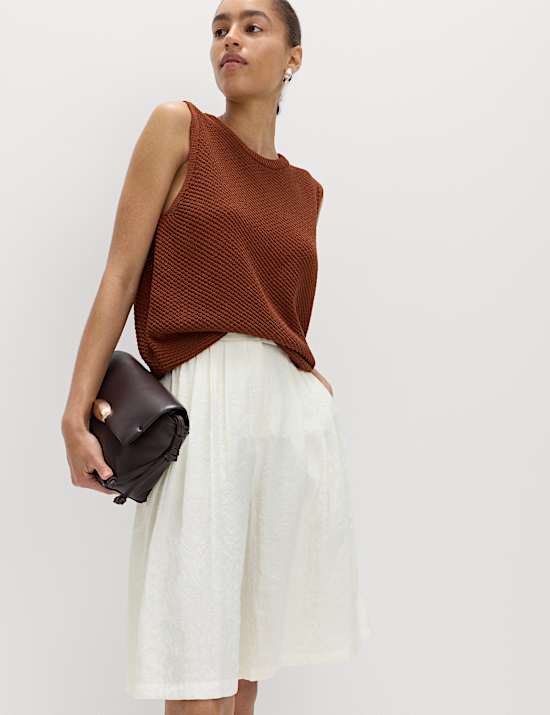 Pleated Longline Shorts