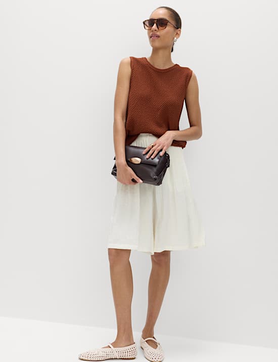 Pleated Longline Shorts