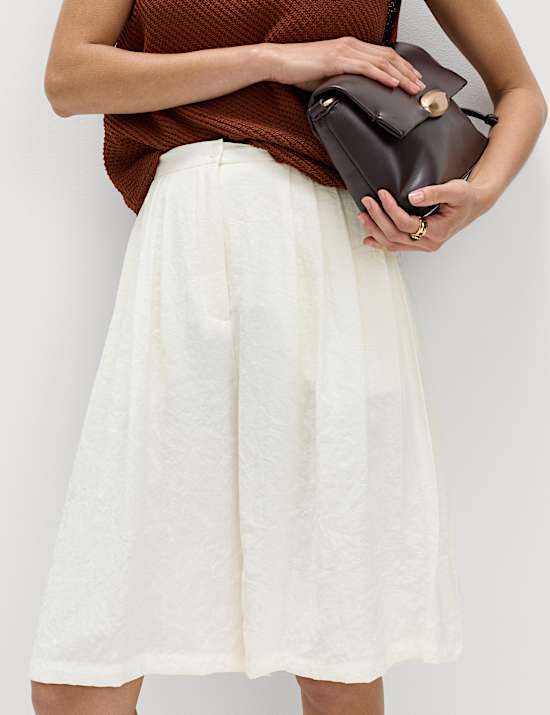 Pleated Longline Shorts