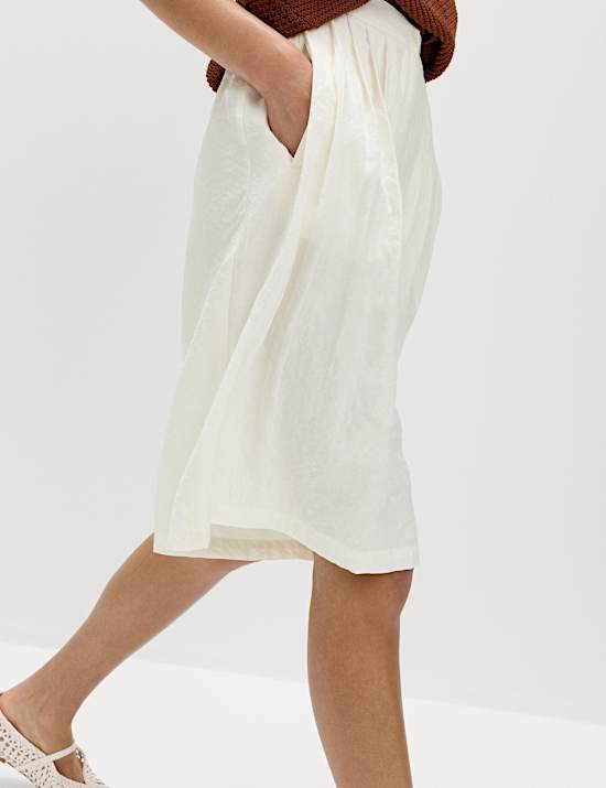 Pleated Longline Shorts