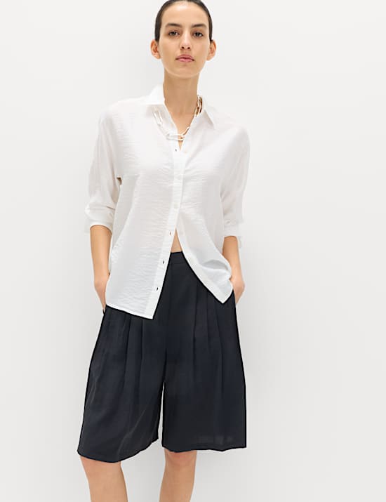 Pleated Longline Shorts