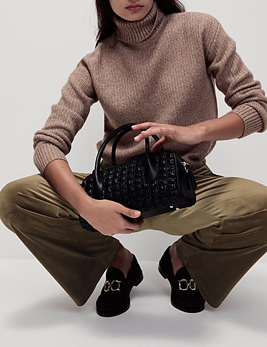 Velour Drawstring Wide Leg Trousers