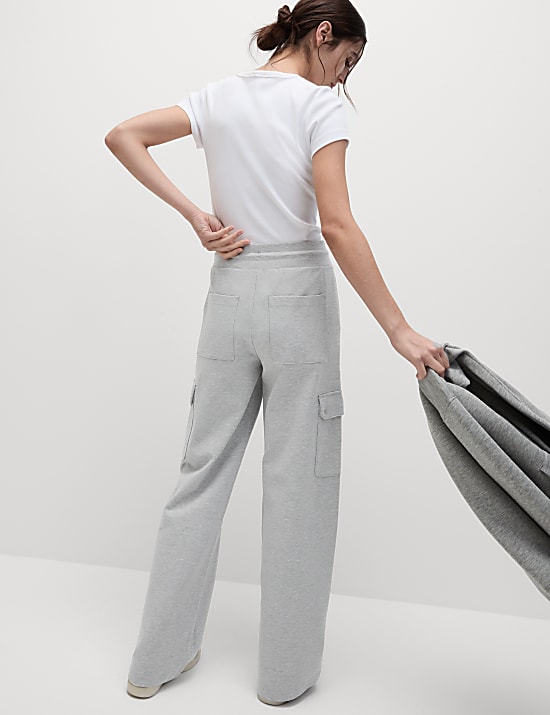 Ponte Utility Wide Leg Trousers