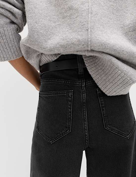 Mom High Waisted Ankle Grazer Jeans