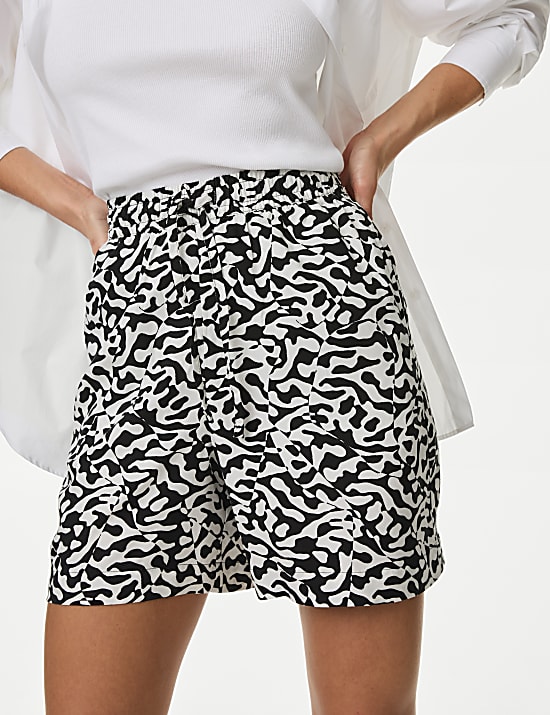 Printed Twill Shorts