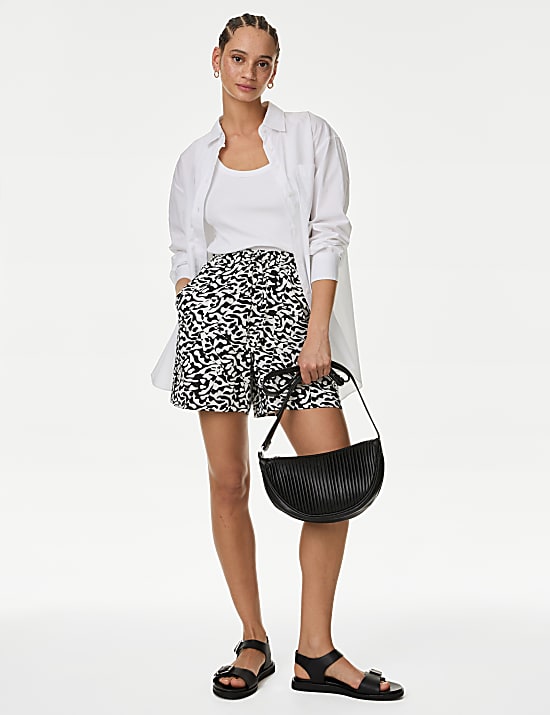 Printed Twill Shorts