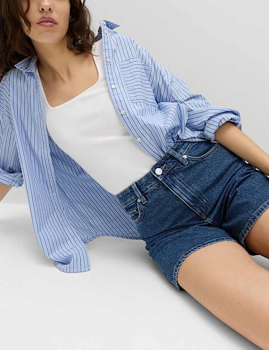 Pure Cotton Denim Classic Shorts