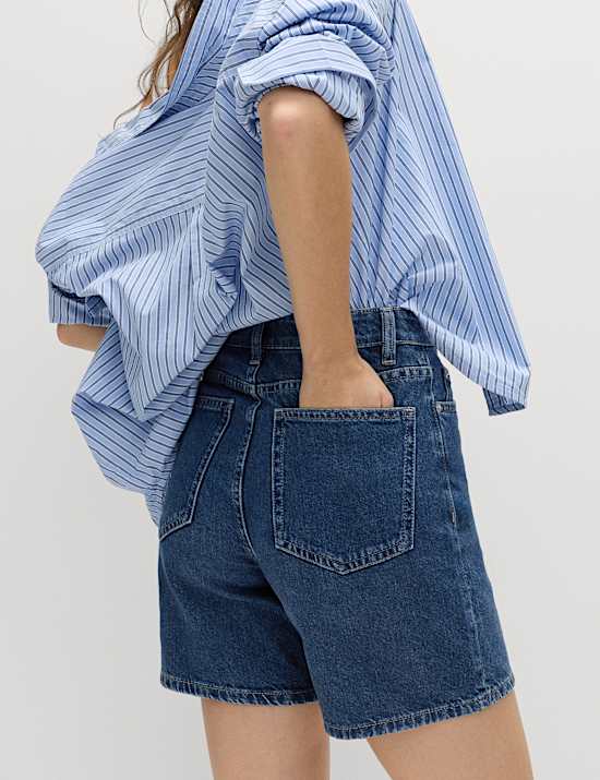 Pure Cotton Denim Classic Shorts