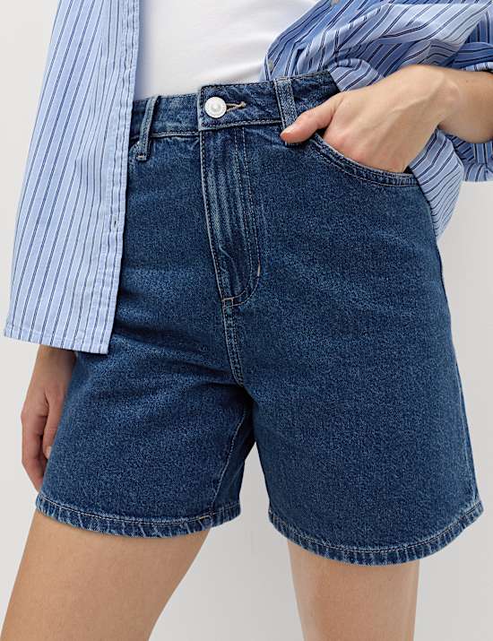 Pure Cotton Denim Classic Shorts