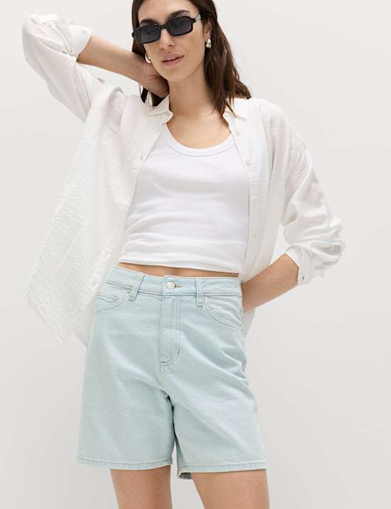 Pure Cotton Denim Classic Shorts