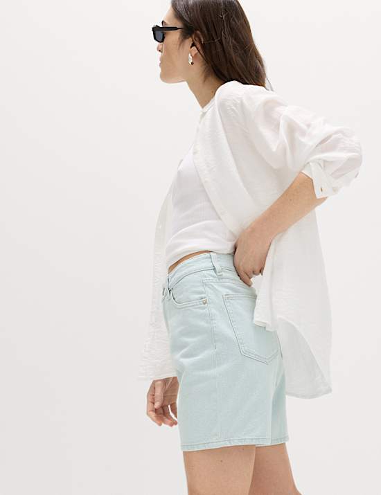 Pure Cotton Denim Classic Shorts