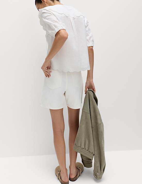 Pure Cotton Denim Classic Shorts