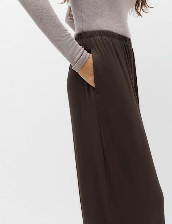High Waisted Wide Leg Palazzo Trousers