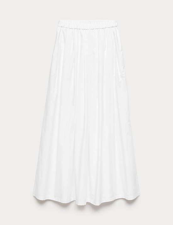 Jupe pliss&eacute;e coupe longue 100 % coton