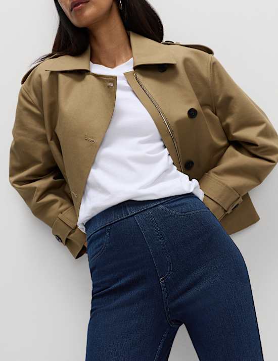 מכנסי טייץ ג'ינס בגזרה גבוהה