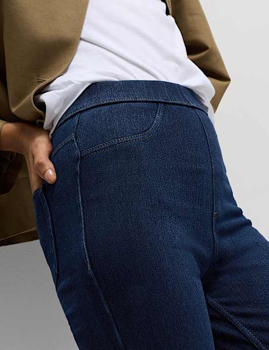 מכנסי טייץ ג'ינס בגזרה גבוהה