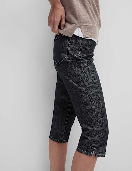 מכנסי ג'ינס קאפרי אלגנטיים