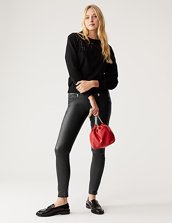 Ivy High Waisted Skinny Ankle Grazer Jeans