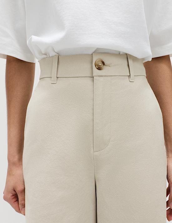 Cotton Rich Wide Leg Chinos