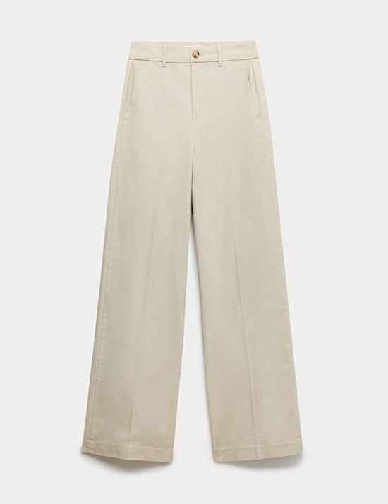 Chino coupe large en coton
