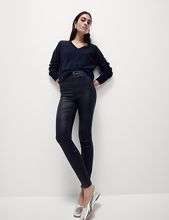 Skinny-Jeans &bdquo;Ivy&ldquo; mit hohem Bund