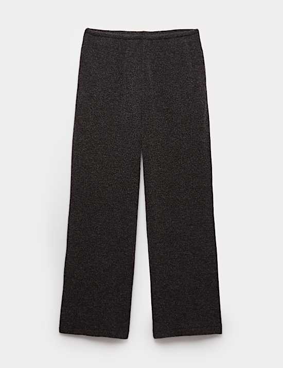 Brushed Rib Wide Leg Trousers