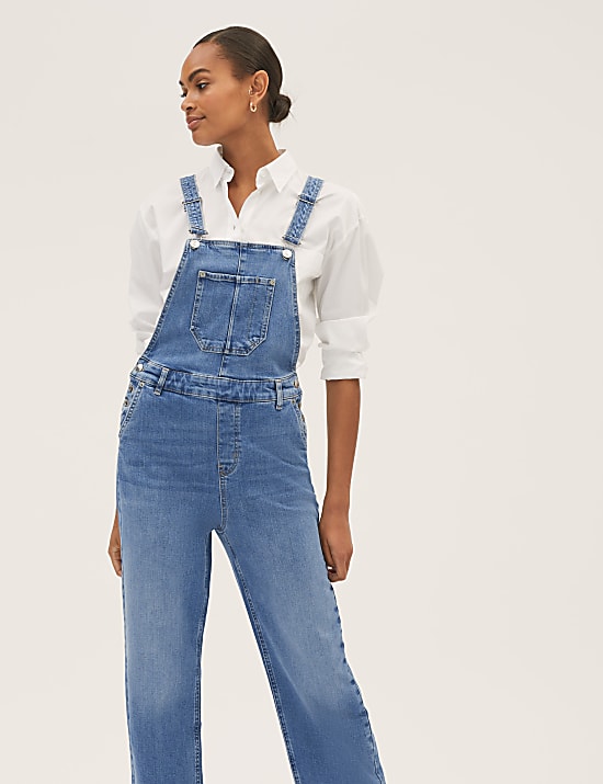 Denim Utility Pocket Dungarees