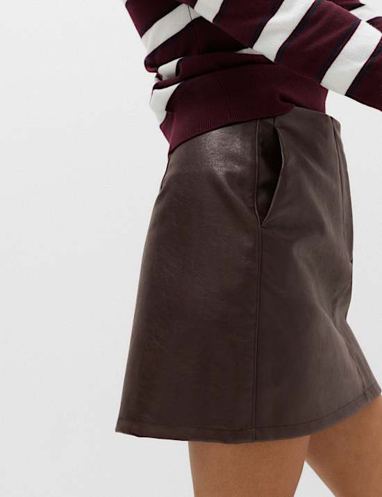 Faux Leather Mini Skirt