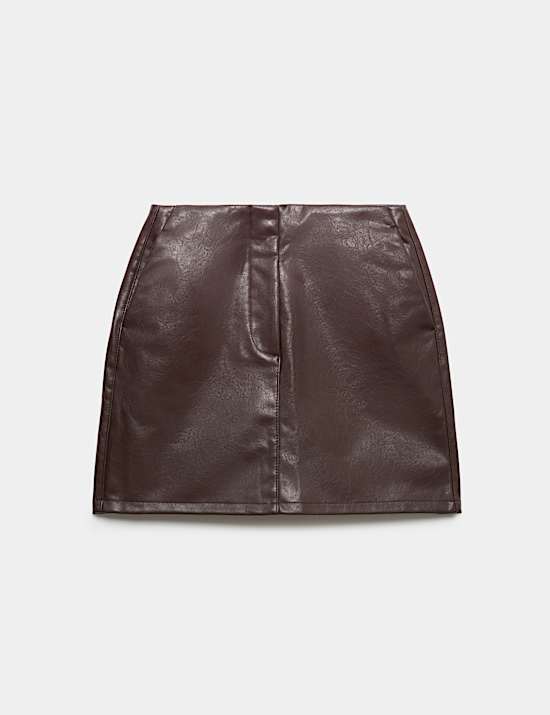 Faux Leather Mini Skirt