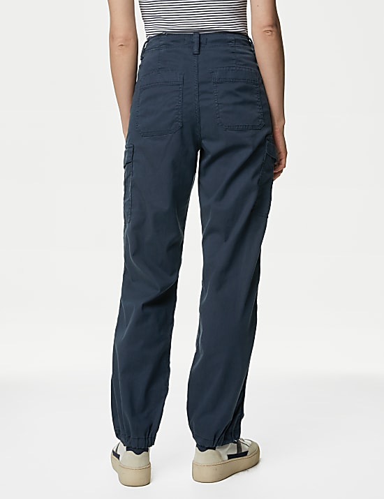 Lyocell™-rijke cargobroek met rechte pijpen