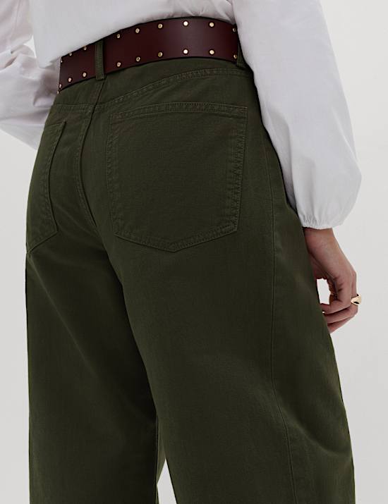Pure Cotton Horseshoe Fit Trousers