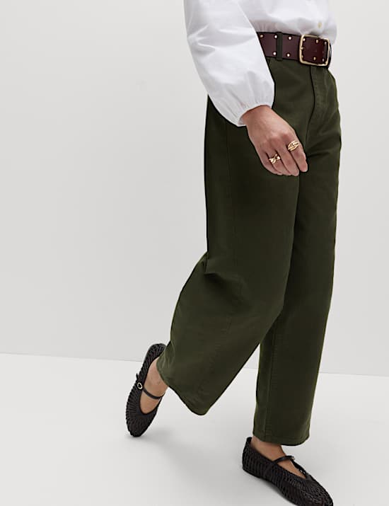 Pure Cotton Horseshoe Fit Trousers