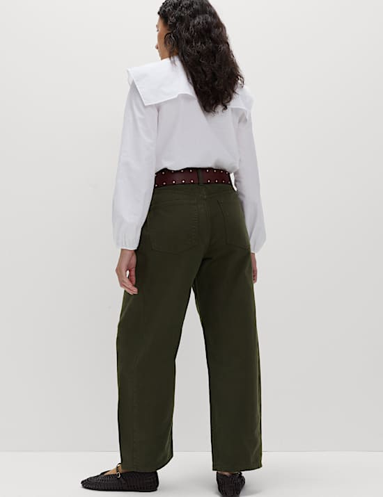 Pure Cotton Horseshoe Fit Trousers