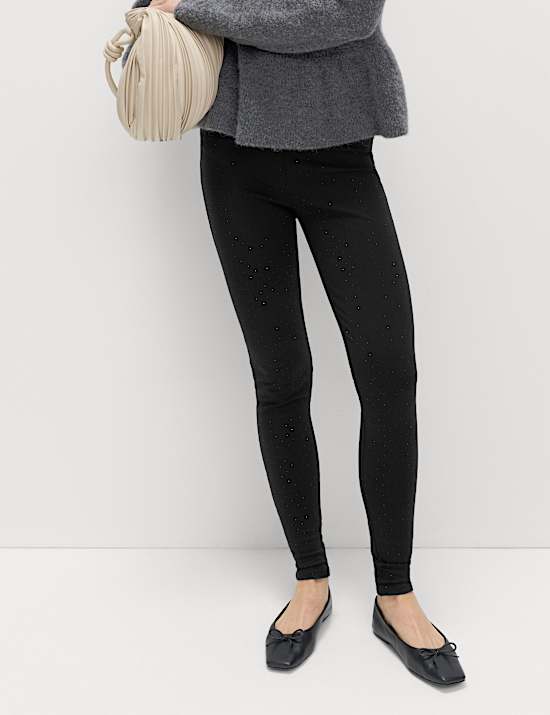 Diamante High Waisted Leggings