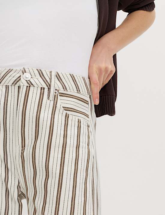 ג'ינס פסים בגזרת ביניים בארל