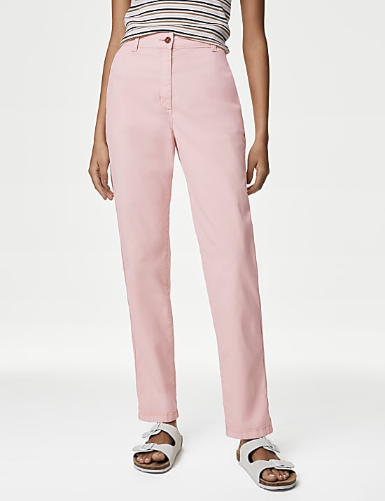 Cotton Rich Tea Dyed Slim Fit Chinos