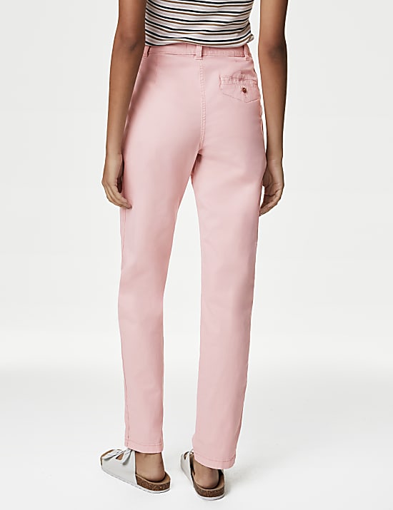 Cotton Rich Tea Dyed Slim Fit Chinos