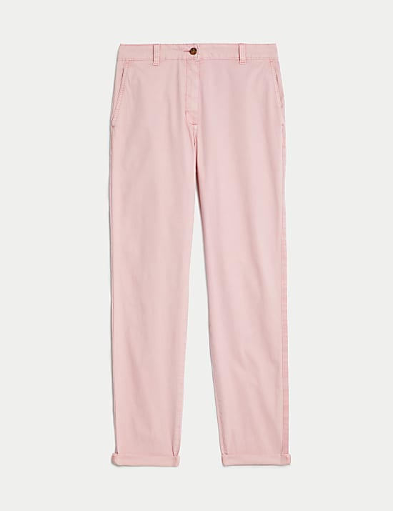 Cotton Rich Tea Dyed Slim Fit Chinos