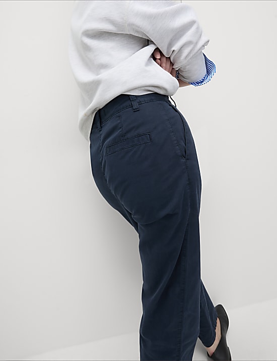 Cotton Rich Straight Leg Ankle Grazer Chinos