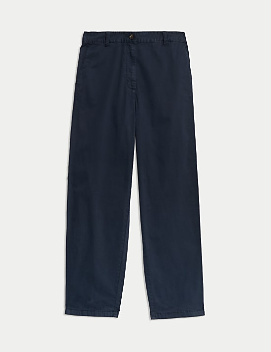 Cotton Rich Straight Leg Ankle Grazer Chinos